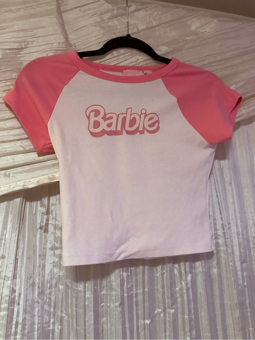Discontinued Official Barbie Pink & White Tee